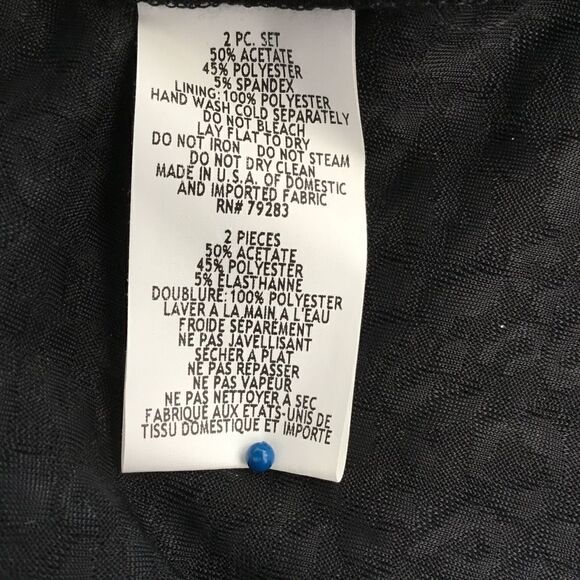 Alex evenings metallic glitter jacket, blue tone one piece petite - Picture 8 of 8